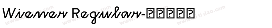 Wiener Regular字体转换